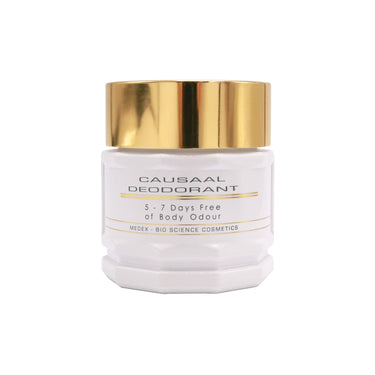 Unique, mild, and natural deodorant cream designed to keep body odors away for up to five to seven days.