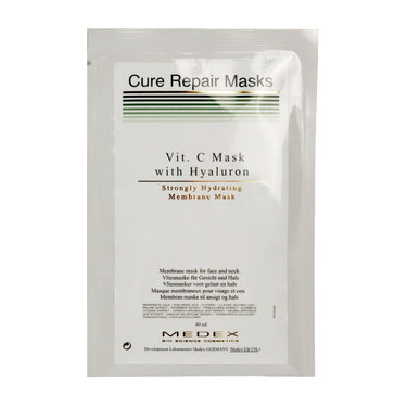 This Vitamin C and Hyaluron Mask supports collagen production to even skin tone and smooth texture. It soothes red, irritated, and sensitive skin while reducing redness and discoloration.