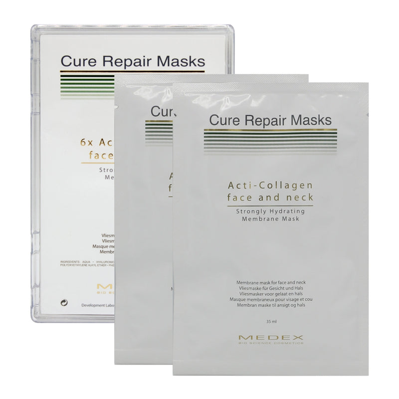 Strongly hydrating collagen mask designed to soothe and nourish the skin after treatment, making it perfect for use immediately after mesotherapy and the following day. Suitable for all skin types.